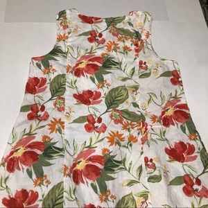 J. Jill high low floral linen dress size medium